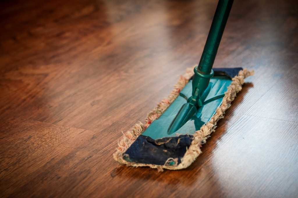 A floor cleaning service in a Kansas City office