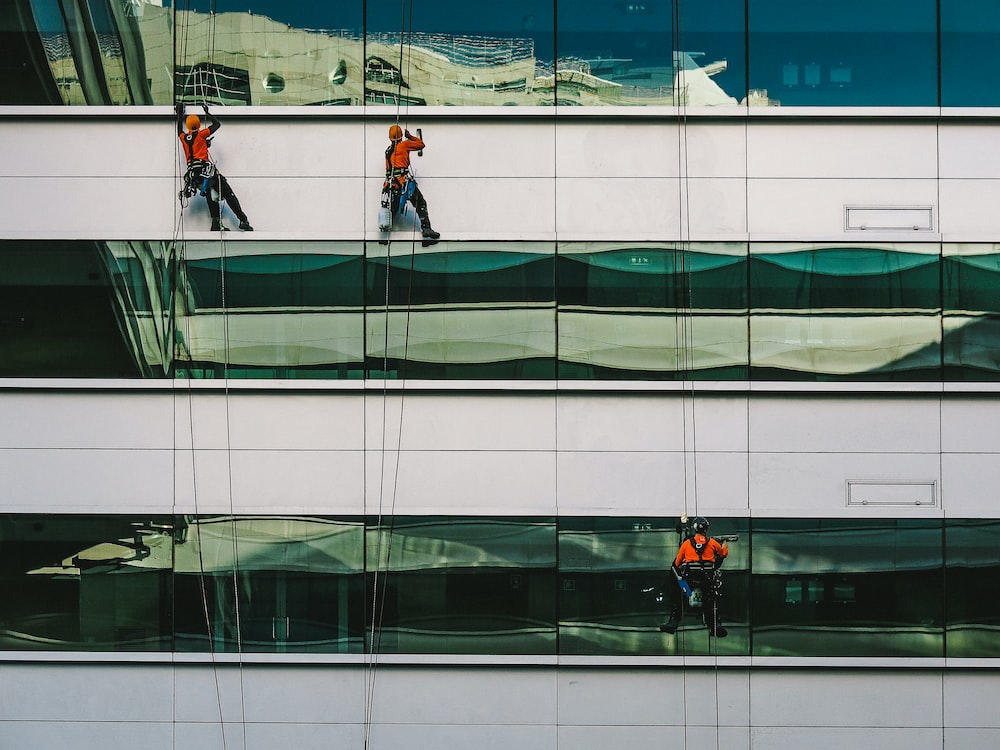 Commercial window cleaning in Kansas City. 