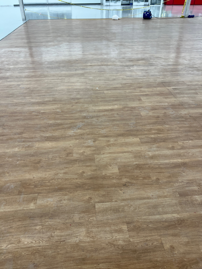 An image of a freshly cleaned office floor